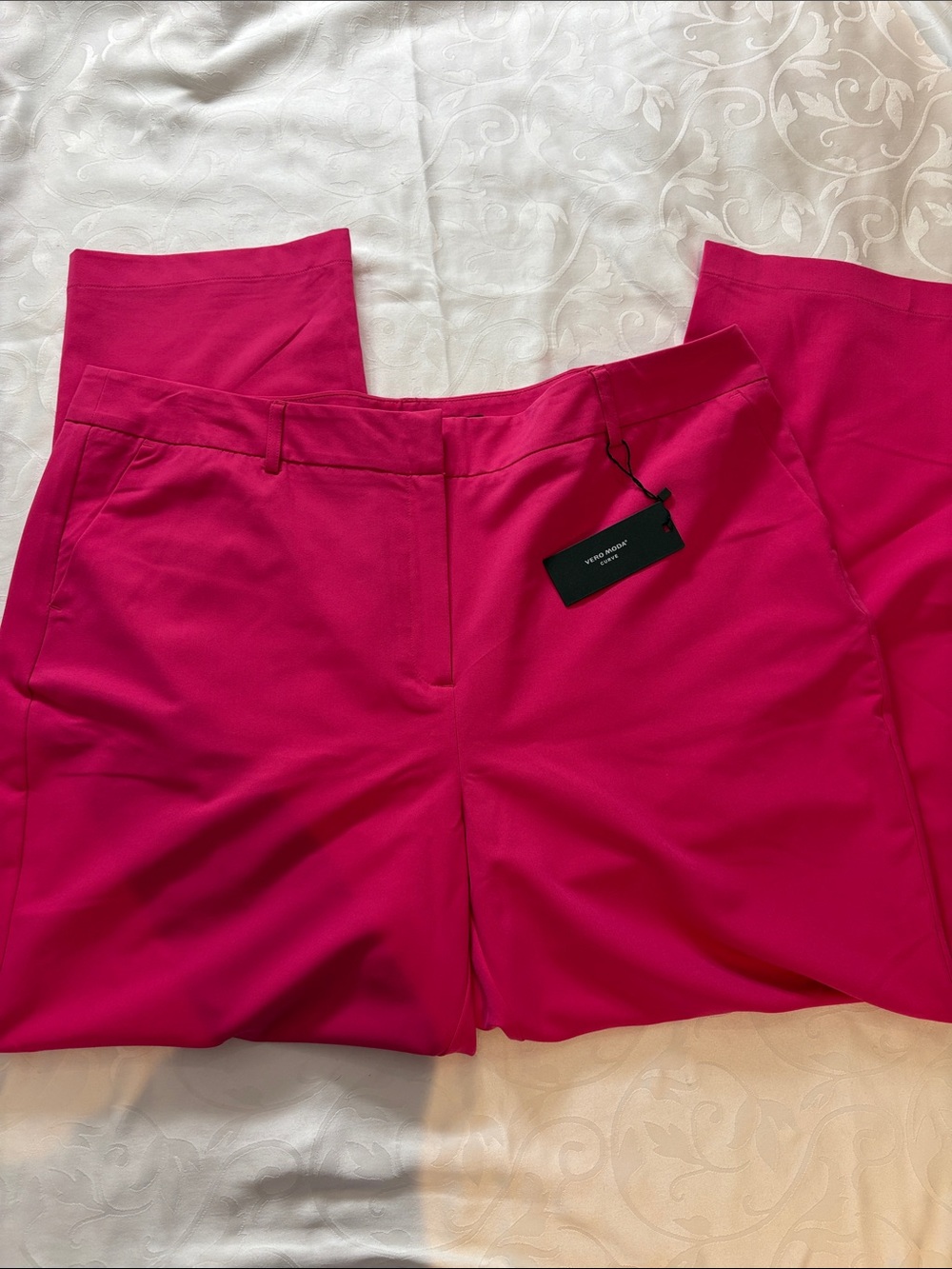 Vero Moda Fuchsia Straight-Leg Trousers
